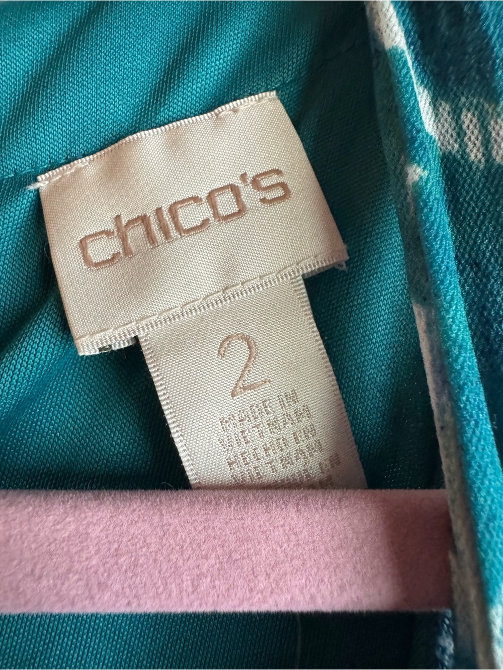 Chico's Teal and Blue Maxi Dress - Picture 4 of 5